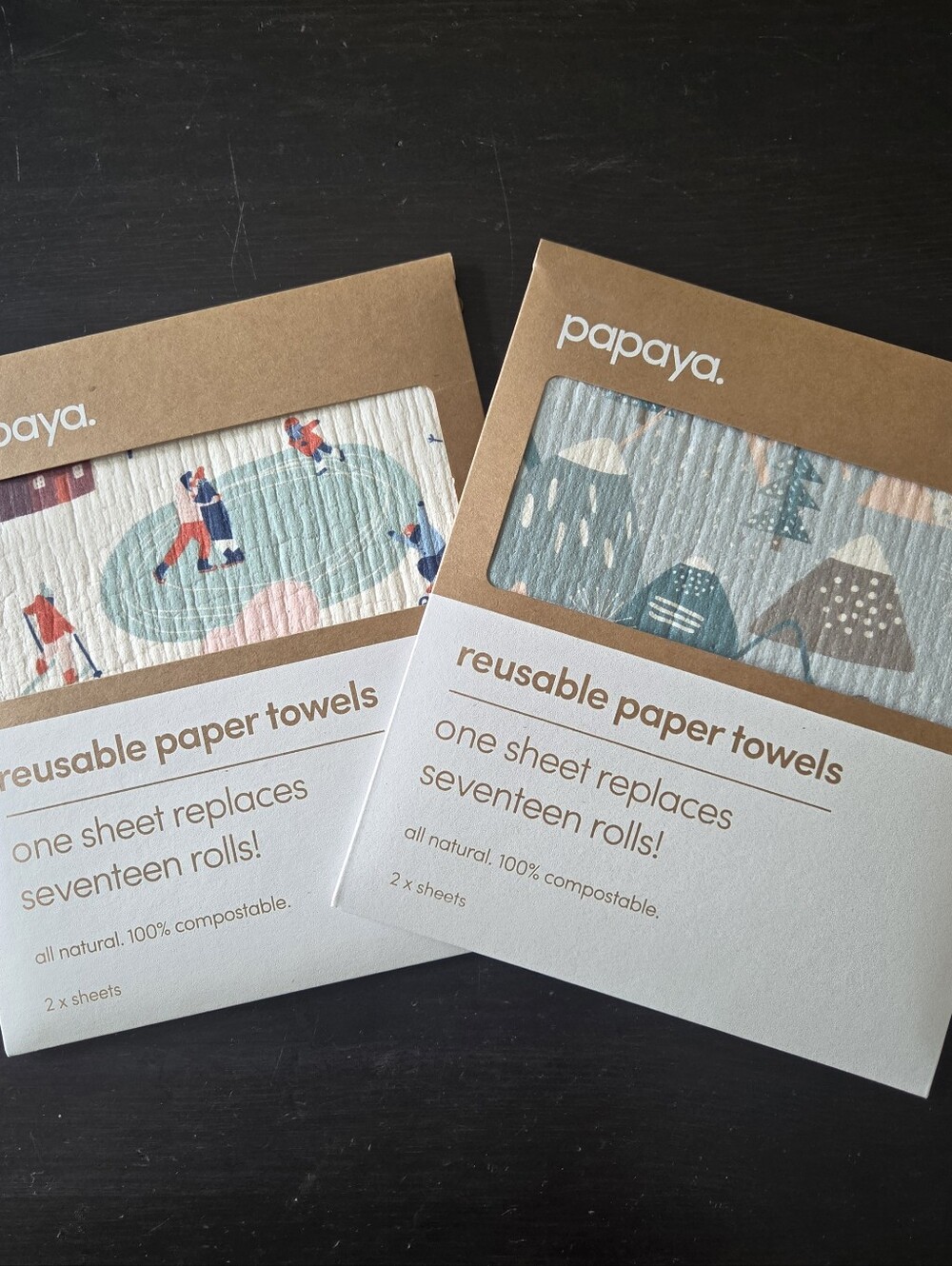 Papaya Reusable Winter Paper Towels